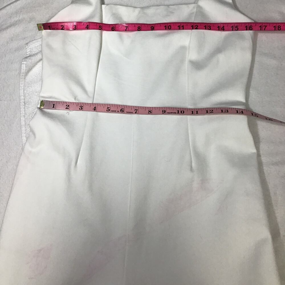 LULU'S M Enticing Endeavors White Square Neck Straight Leg Jumpsuit B84 - Picture 6 of 10